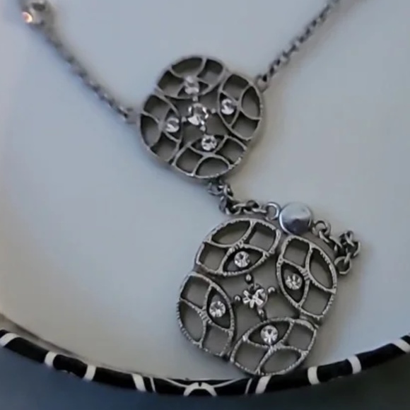 Charter Club Earrings and Pendant Set in Filigree Silvertone NIB - Picture 4 of 6